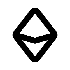 Ethereum Icon from Rounded Line - Streamline Material Set