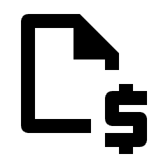 Finance Document Icon from Outlined Line - Streamline Material Set