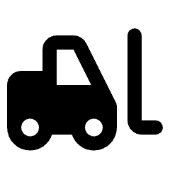 Forklift Fill Icon from Rounded Fill - Material Pro Set