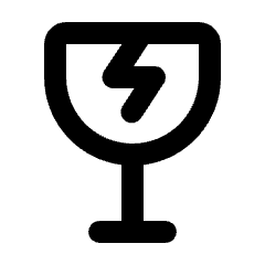 Fragile Icon from Rounded Line - Streamline Material Set