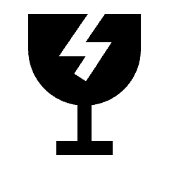 Fragile Fill Icon from Sharp Fill - Streamline Material Set