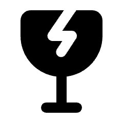 Fragile Fill Icon from Rounded Fill - Streamline Material Set