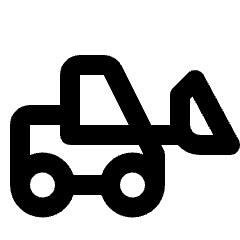 Front Loader Icon from Rounded Line - Streamline Material Set