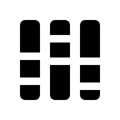 Full Stacked Bar Chart Fill Icon from Rounded Fill - Material Pro Set