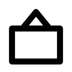 Hanging Sign Icon from Outlined Line - Material Pro Set