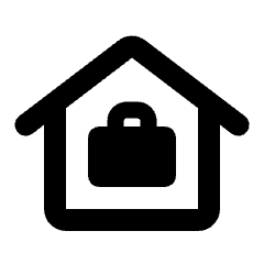 Home Office Icon from Rounded Line - Streamline Material Set