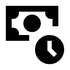 Hourly Rate Icon from Sharp Line - Streamline Material Set