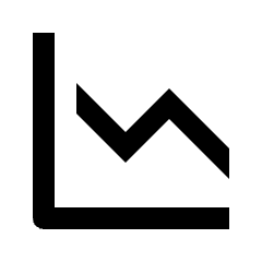 Line Chard Decrease Fill Icon from Outlined Fill - Streamline Material Set