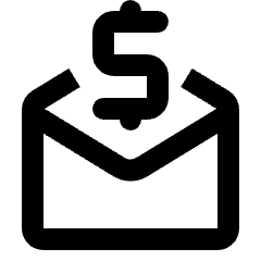 Mail Paid Subscription Icon from Rounded Line - Streamline Material Set