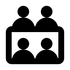 Meeting Room Alt Icon from Rounded Line - Material Pro Set