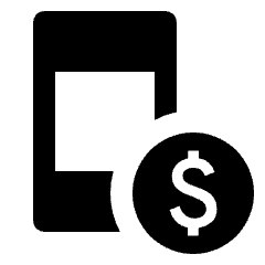 Mobile Payment Coin Fill Icon from Outlined Fill - Streamline Material Set