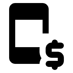 Mobile Payment Fill Icon from Rounded Fill - Streamline Material Set