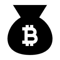 Money Bag Bitcoin Fill Icon from Sharp Fill - Streamline Material Set