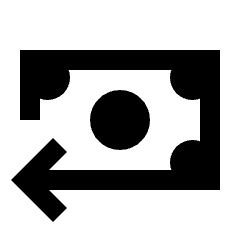 Money Cashback Fill Icon from Sharp Fill - Material Pro Set