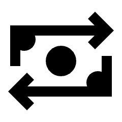 Money Exchange Fill Icon from Sharp Fill - Streamline Material Set