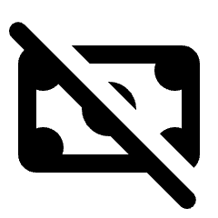 Money Off Alt Icon from Rounded Line - Material Pro Set