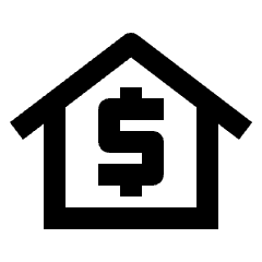 Mortgage Icon from Outlined Line - Streamline Material Set