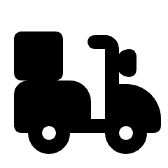 Motorcycle Delivery Fill Icon from Rounded Fill - Streamline Material Set