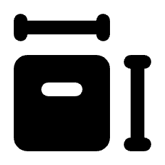 Package Measurements Fill Icon from Rounded Fill - Streamline Material Set