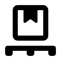 Pallet Icon from Rounded Line - Streamline Material Set