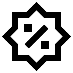 Percent Badge Icon from Sharp Line - Material Pro Set