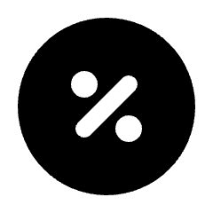 Percent Circle Fill Icon from Rounded Fill - Streamline Material Set