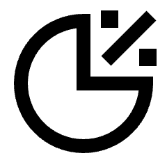 Pie Chart Percent Icon from Sharp Line - Material Pro Set