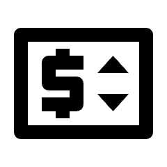 Price Change Icon from Outlined Line - Streamline Material Set