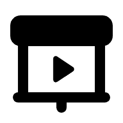 Projector Screen Fill Icon from Rounded Fill - Material Pro Set