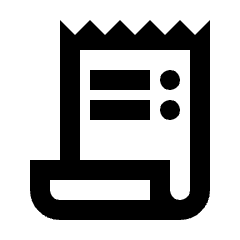 Receipt Long Icon from Material Pro Line Set