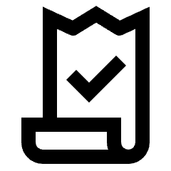 Receipt Long Check Icon from Sharp Line - Streamline Material Set