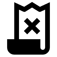 Receipt Long Deny Fill Icon from Sharp Fill - Streamline Material Set