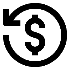 Refund Icon from Outlined Line - Streamline Material Set