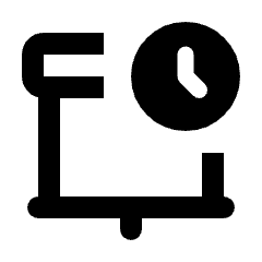 Rehearse Timing Icon from Rounded Line - Material Pro Set