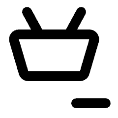 Remove Shopping Basket Alt Icon from Rounded Line - Material Pro Set