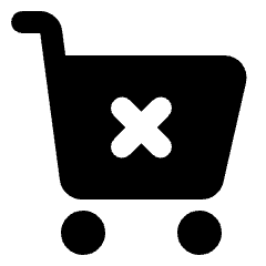 Remove Shopping Cart Alt Fill Icon from Rounded Fill - Streamline Material Set