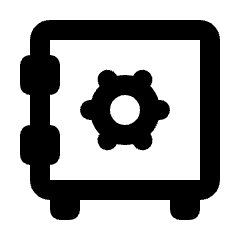 Safe Icon from Rounded Line - Streamline Material Set