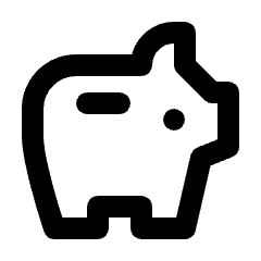 Savings Icon from Rounded Line - Streamline Material Set
