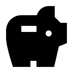 Savings Fill Icon from Sharp Fill - Material Pro Set