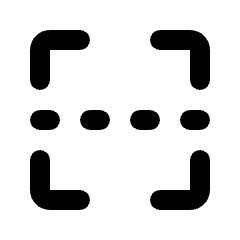 Scan Dash Line Icon from Rounded Line - Material Pro Set