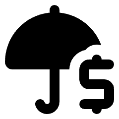 Security Umbrella Fill Icon from Rounded Fill - Streamline Material Set