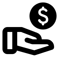 Share Coin Alt Icon from Rounded Line - Streamline Material Set