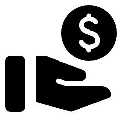 Share Coin Alt Fill Icon from Rounded Fill - Streamline Material Set