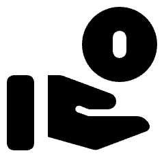 Share Coin Fill Icon from Rounded Fill - Material Pro Set