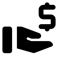 Share Money Fill Icon from Rounded Fill - Streamline Material Set