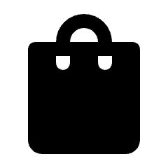 Shopping Bag Fill Icon from Rounded Fill - Streamline Material Set