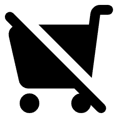 Shopping Cart Off Fill Icon from Rounded Fill - Streamline Material Set