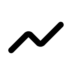 Show Chart Icon from Rounded Line - Streamline Material Set