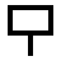 Sign Icon from Sharp Line - Material Pro Set