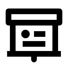 Slide Deck Icon from Outlined Line - Material Pro Set